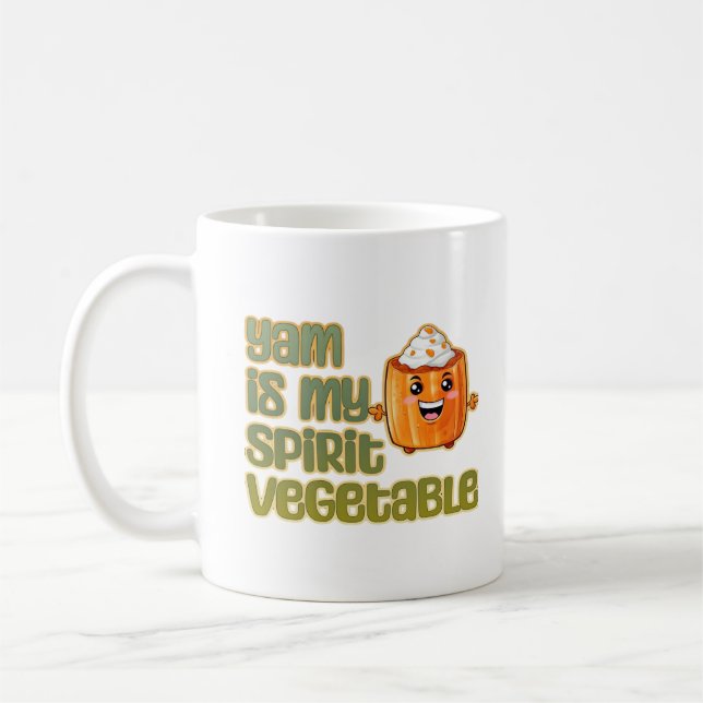 Caneca De Café Yam É Meu Espírito Vegetal Clássico (Esquerda)