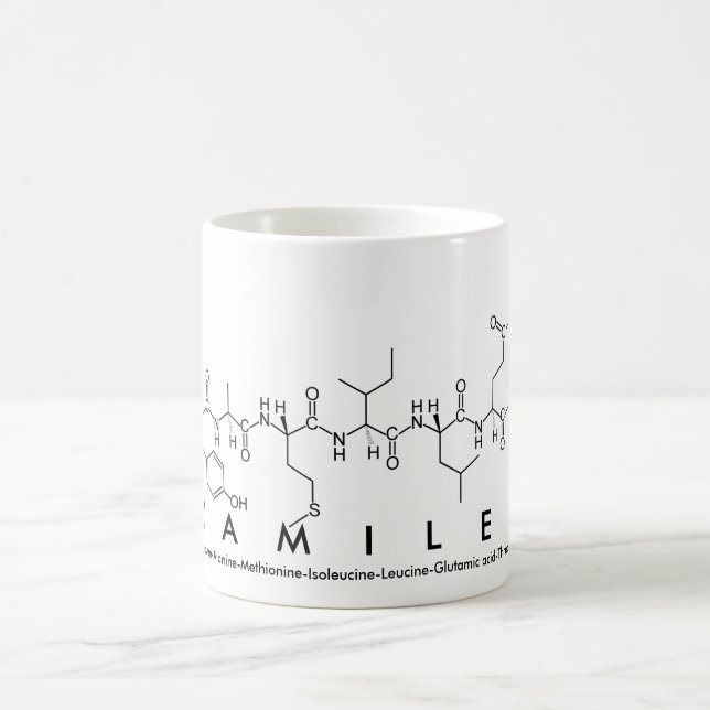 Caneca De Café Yamilet peptide name mug (Centro)