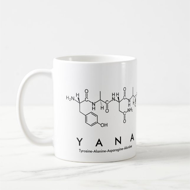 Caneca De Café Yana peptide name mug (Esquerda)