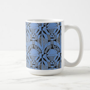 Caneca De Café "Yappy Dog on Blue Til" - Mug de design abstrato