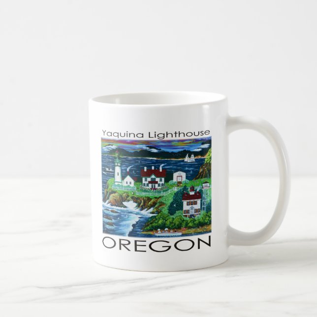 Caneca De Café Yaquina Lighthouse ~ Oregon (Direita)