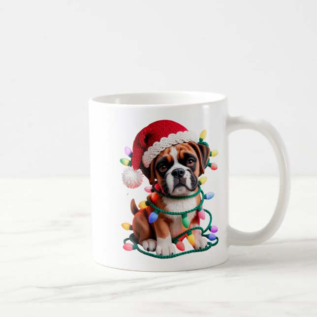 Caneca De Café Yarn Boxer Dog Sewing Knitting Crocheting Christma (Direita)