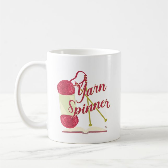 Caneca De Café Yarn Spinner Storyteller Epic Writer Art Design (Esquerda)