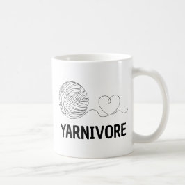 Caneca De Café Yarnivore, Engraçado tricô e Presente de Knitter