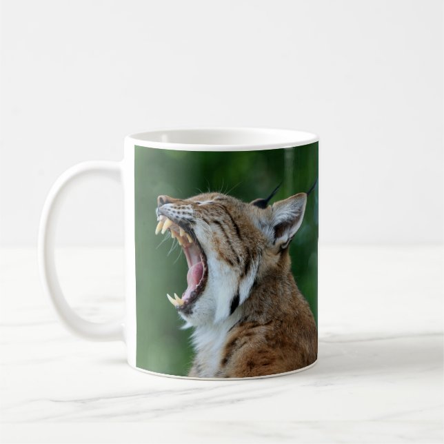 Caneca De Café Yawning Bobcat (Esquerda)