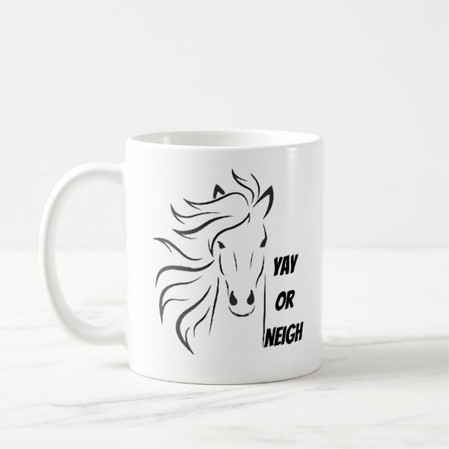 Caneca De Café Yay ou Neigh (Esquerda)