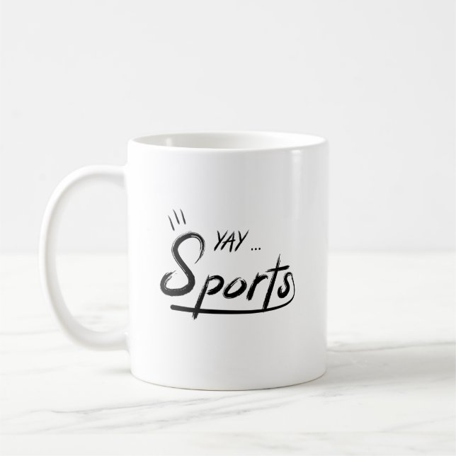 Caneca De Café Yay Sports Engraçado (Esquerda)