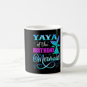 Caneca De Café Yaya Da Festa de Aniversário da Família da Sereia