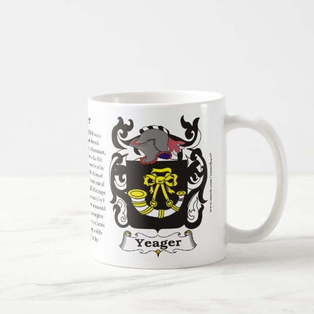 Caneca De Café Yeager, a origem, o significado e a crista em a (Direita)