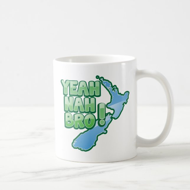 Caneca De Café Yeah nah design de Auckland do QUIVI de BRO Nova (Direita)