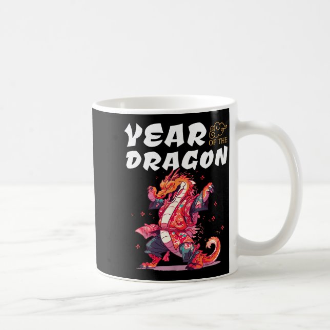 Caneca De Café Year Of The Dragon Funny Dragons Chinese Zodiac Si (Direita)