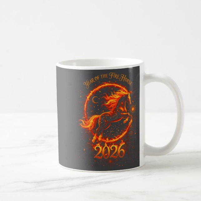 Caneca De Café Year Of The Fire Horse 2026 Chinese New Year  (Direita)