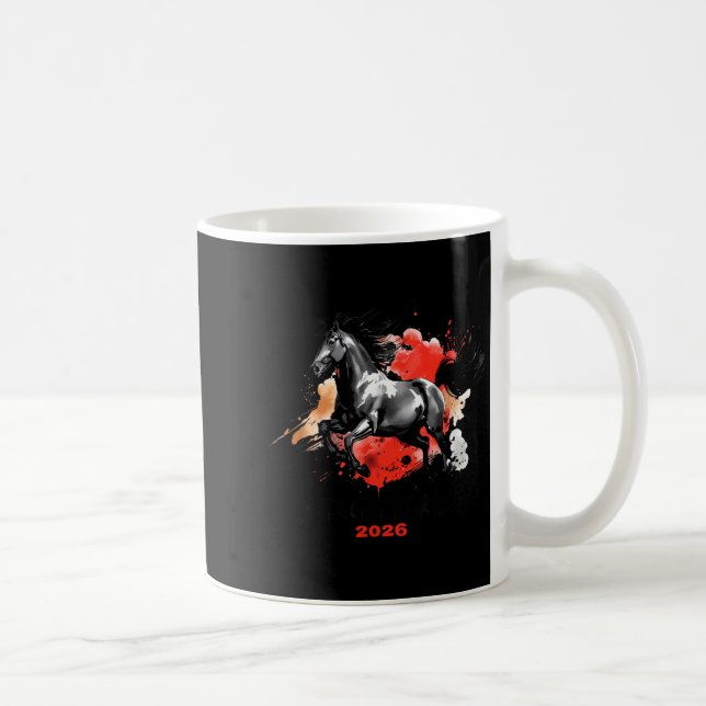 Caneca De Café Year Of The Horse 2026 Chinese New Year  (Direita)