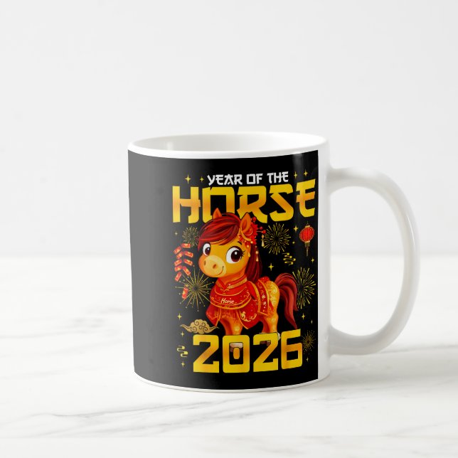 Caneca De Café Year Of The Horse 2026 Lunar New Year Chinese New  (Direita)