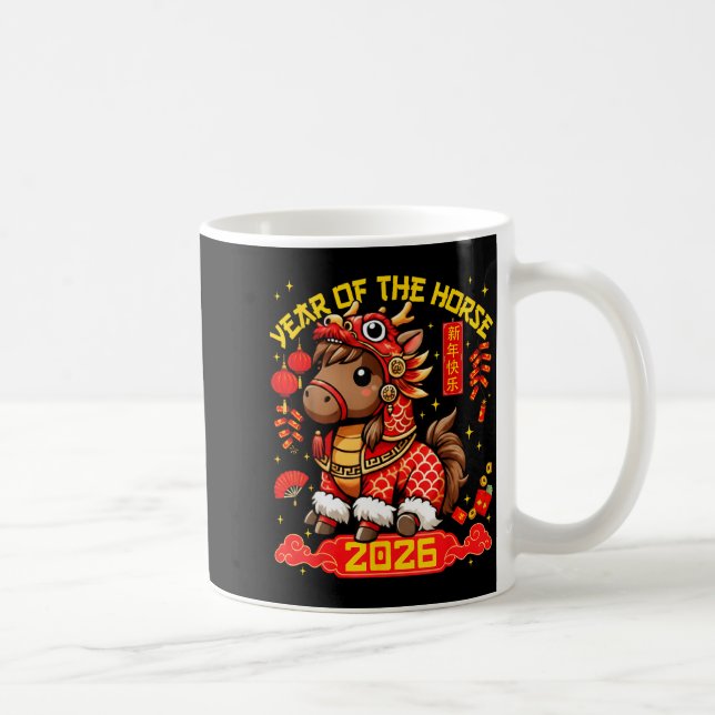 Caneca De Café Year Of The Horse 2026 Lunar New Year Chinese New  (Direita)
