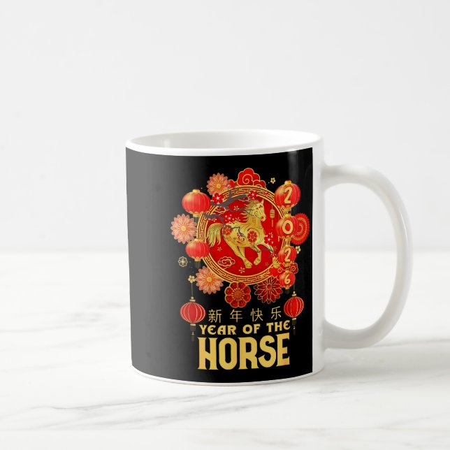 Caneca De Café Year Of The Horse 2026 Lunar New Year Chinese New  (Direita)