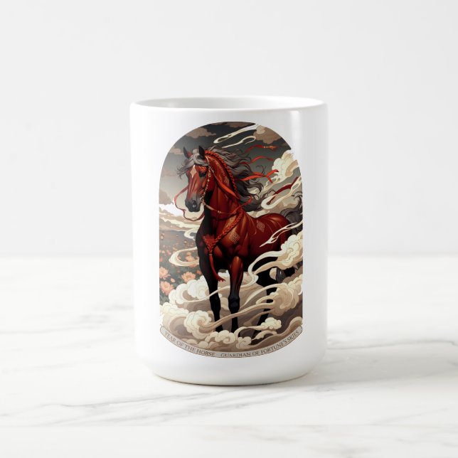 Caneca De Café Year of the Horse Guardian, Lunar New Year Gift (Centro)