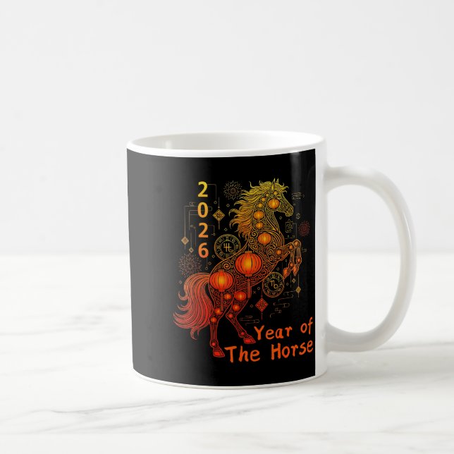 Caneca De Café Year Of The Horse Happy Chinese Lunar New Year 202 (Direita)