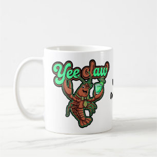Caneca De Café Yee Claw Retro Lagostim Laço Cocktail Costeiro 