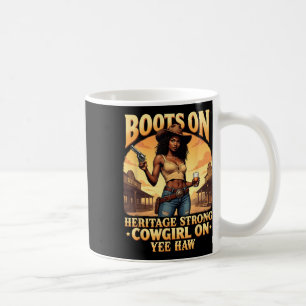 Caneca De Café Yehaw Cowgirl No Oeste Da América Africana Do Rode