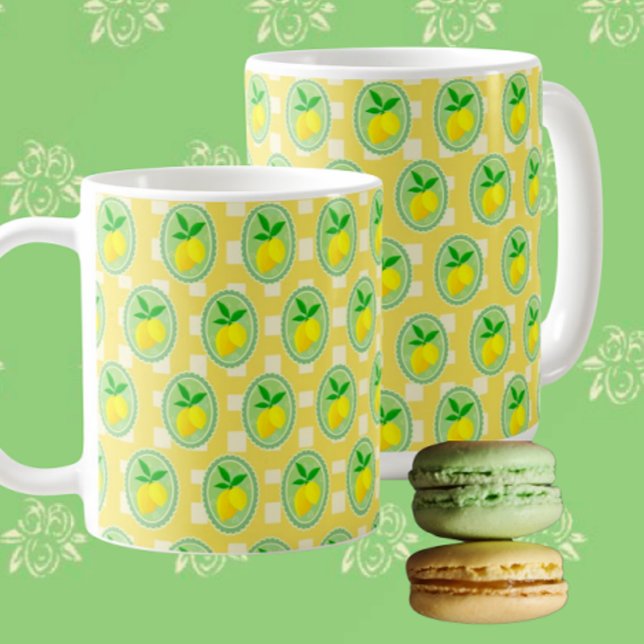 Caneca De Café Yellow Lemons  (Springtime fresh lemons! Makes a nice hostess gift.)
