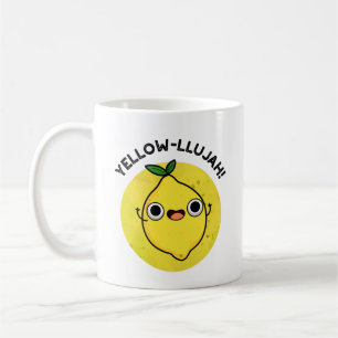 Caneca De Café Yellow Llujah Funny Lemon Pun