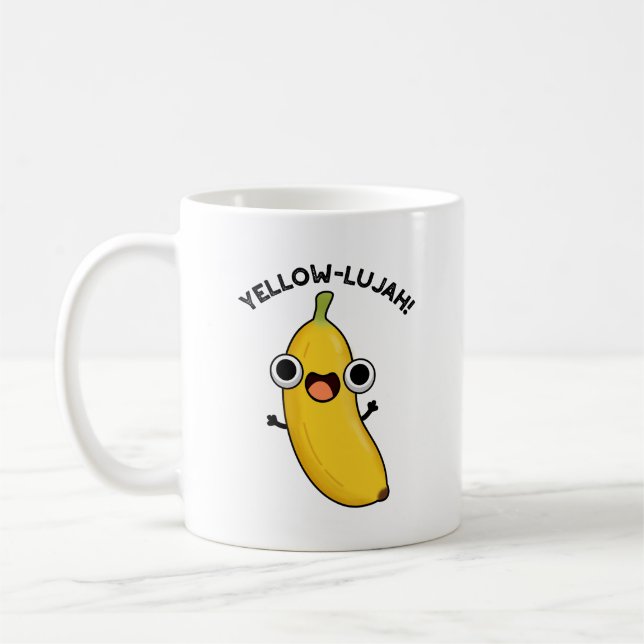 Caneca De Café Yellow-lujah Funny Banana Pun (Esquerda)