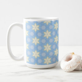 Caneca De Café Yellow Stars on Blue design coffee mug