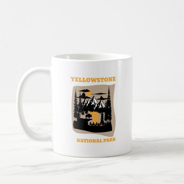 Caneca De Café yellow stone national park (Esquerda)