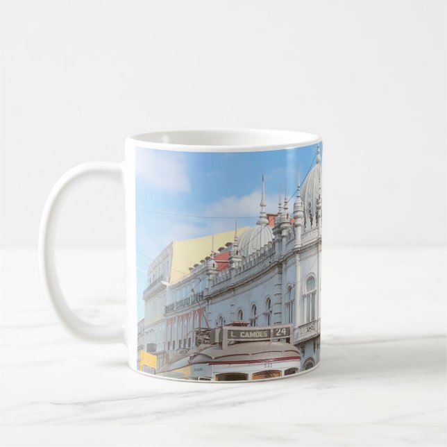 CANECA DE CAFÉ YELLOW TRAM ON ROAD (Esquerda)