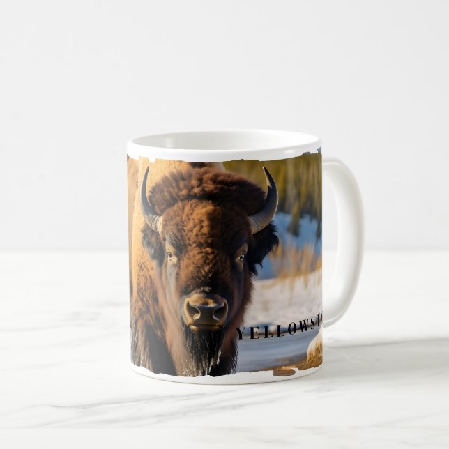 Caneca De Café Yellowstone Bison Mug (Frente Esquerda)