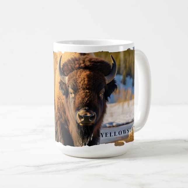 Caneca De Café Yellowstone Bison Mug (Frente Esquerda)