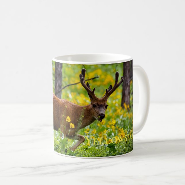 Caneca De Café Yellowstone Mug-Deer (Frente Esquerda)