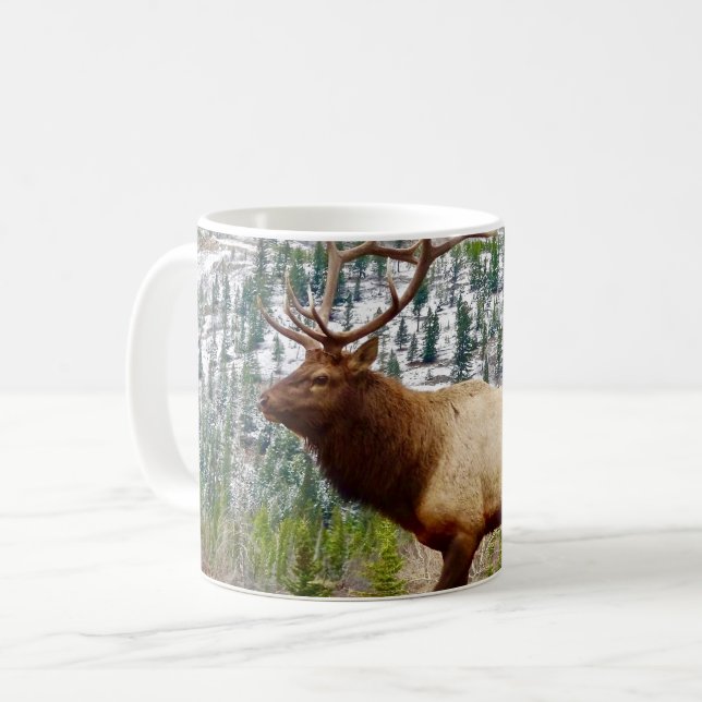 Caneca De Café Yellowstone Mug-Elk (Frente Esquerda)