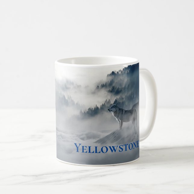 Caneca De Café Yellowstone Mug-Wolf (Frente Esquerda)