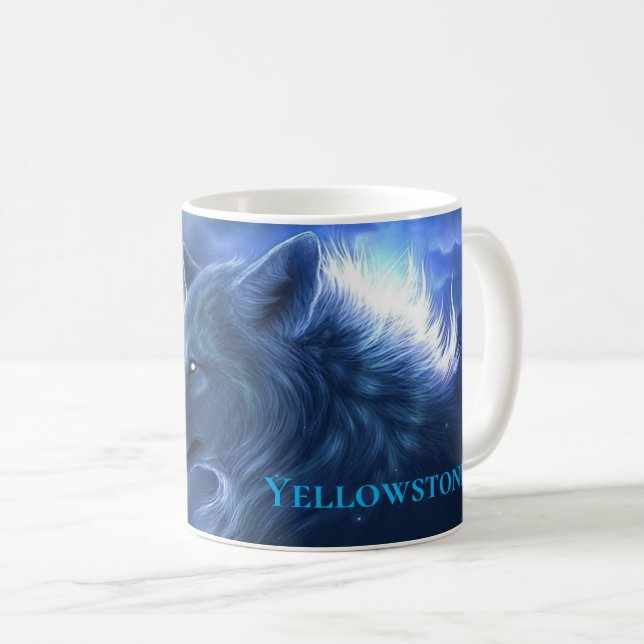 Caneca De Café Yellowstone Mug-Wolf (Frente Esquerda)