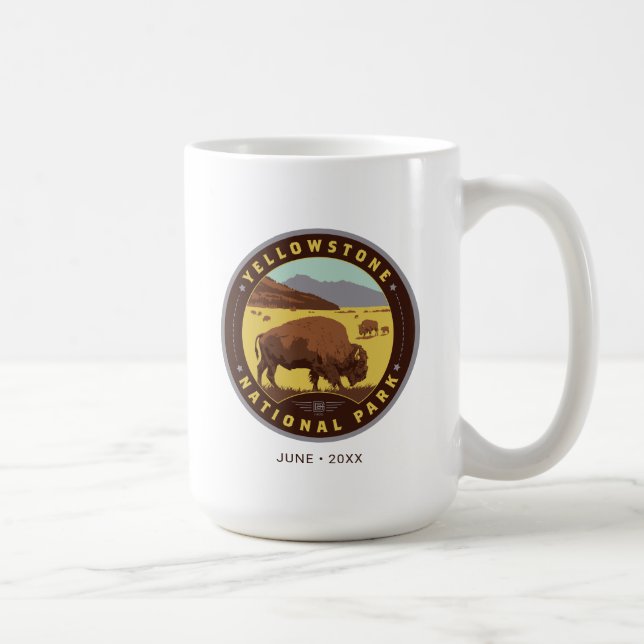 Caneca De Café Yellowstone National Park (Direita)