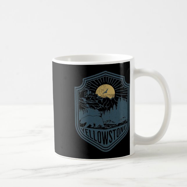 Caneca De Café Yellowstone National Park Bear Nature Saindo Outdo (Direita)