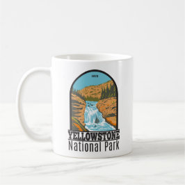 Caneca De Café Yellowstone National Park Firehole Falls Vintage