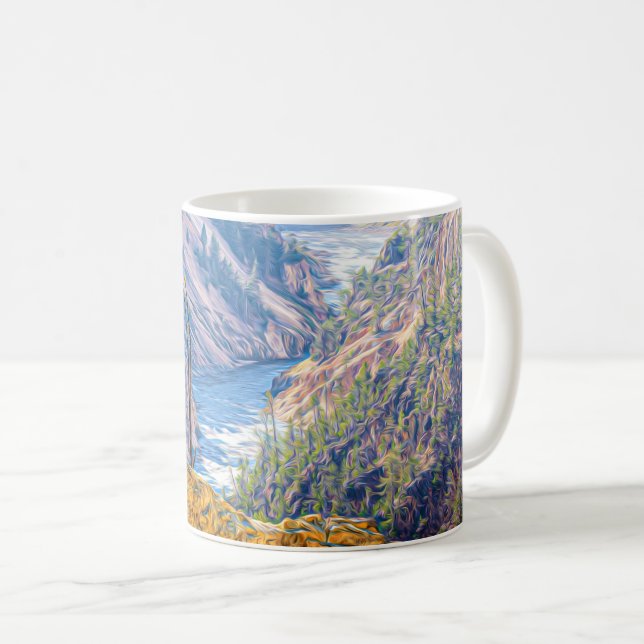 CANECA DE CAFÉ YELLOWSTONE NATIONAL PARK, WYOMING, MONTANA, IDAHO (Frente Esquerda)