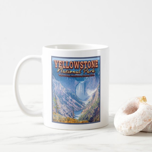 CANECA DE CAFÉ YELLOWSTONE NATIONAL PARK, WYOMING, MONTANA, IDAHO (Com Donut)