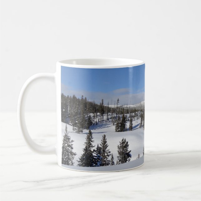 Caneca De Café Yellowstone Winter Landscape Photoshop (Esquerda)