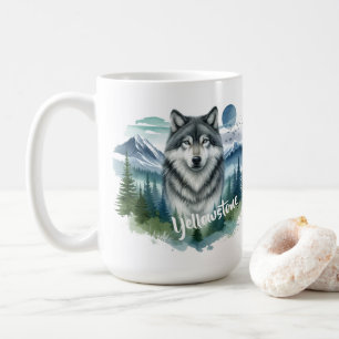 Caneca De Café Yellowstone Wolf