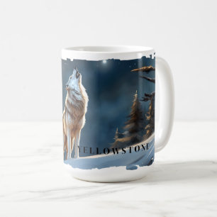 Caneca De Café Yellowstone Wolf Mug