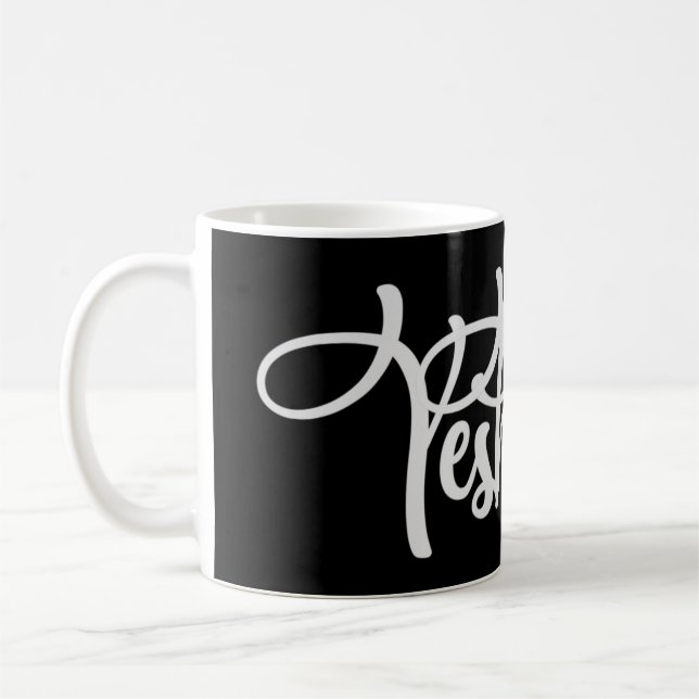 Caneca De Café Yeshua Hebraico Nome Camisa Jesus Cristo Presente  (Esquerda)