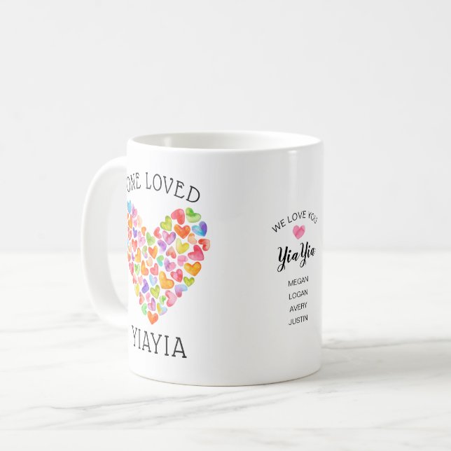 Caneca de Café YiaYia Amada (Frente Esquerda)