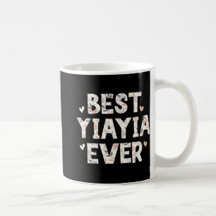 Caneca De Café Yiayia Ever Floral Family Love Hearts Yia-yia