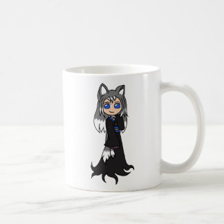 Caneca De Café Yin e Yang as meninas do Fox (Kitsune)