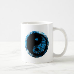 Caneca De Café Yin Yang Blue Black The MUSEUM Zazzle Gifts