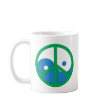 Yin-Yang com sinal de paz